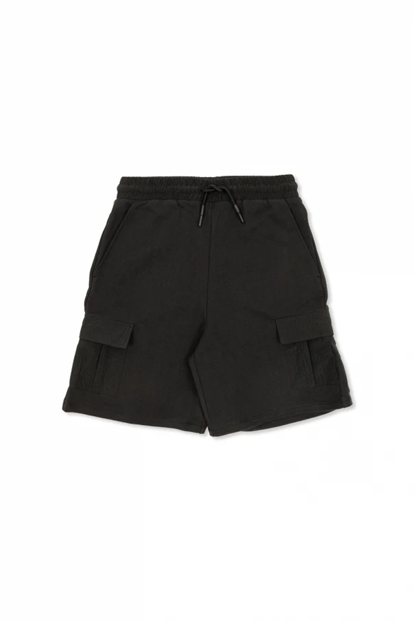 BLACK "Cargo"-style shorts