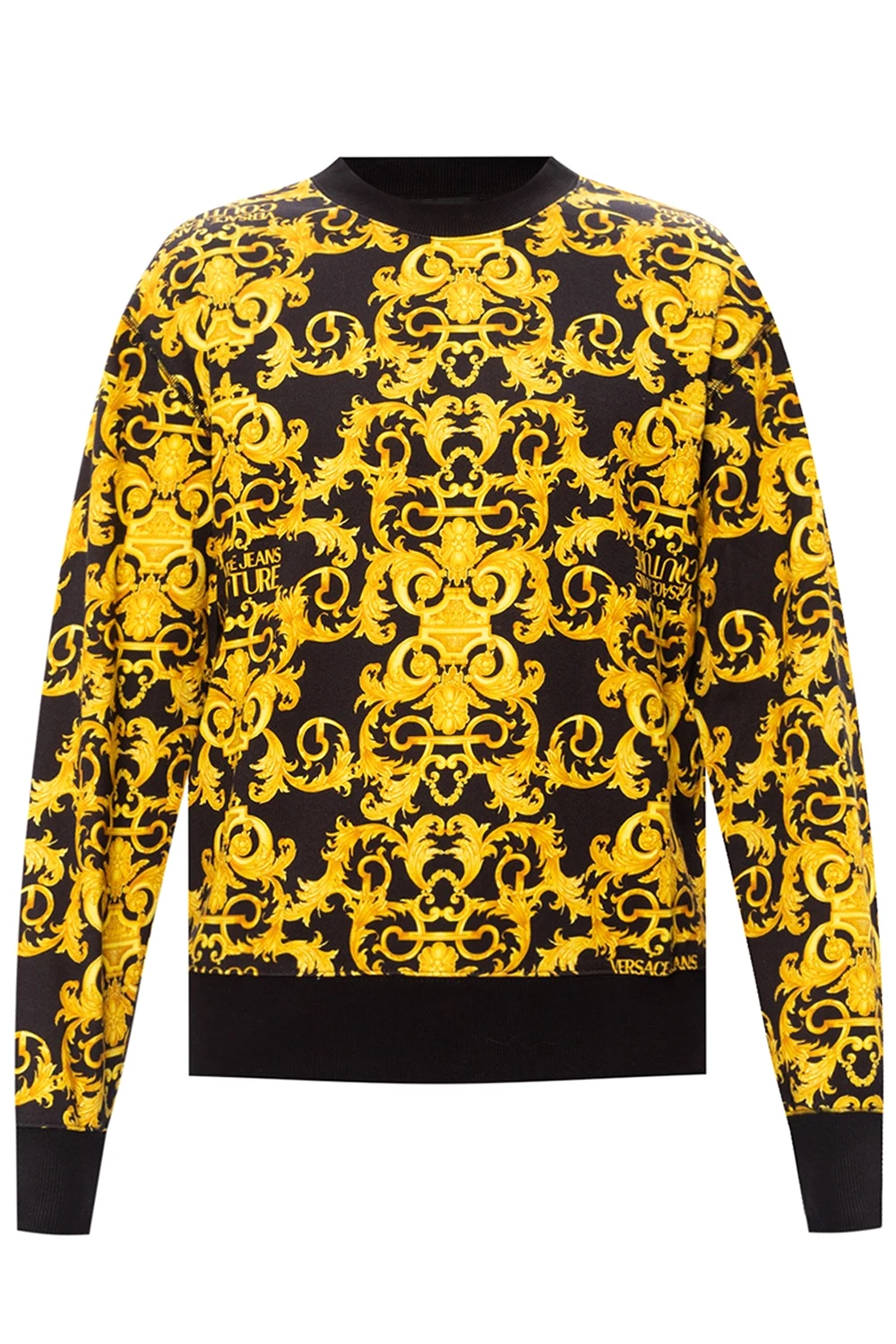 YELLOW  Baroque motif sweatshirt