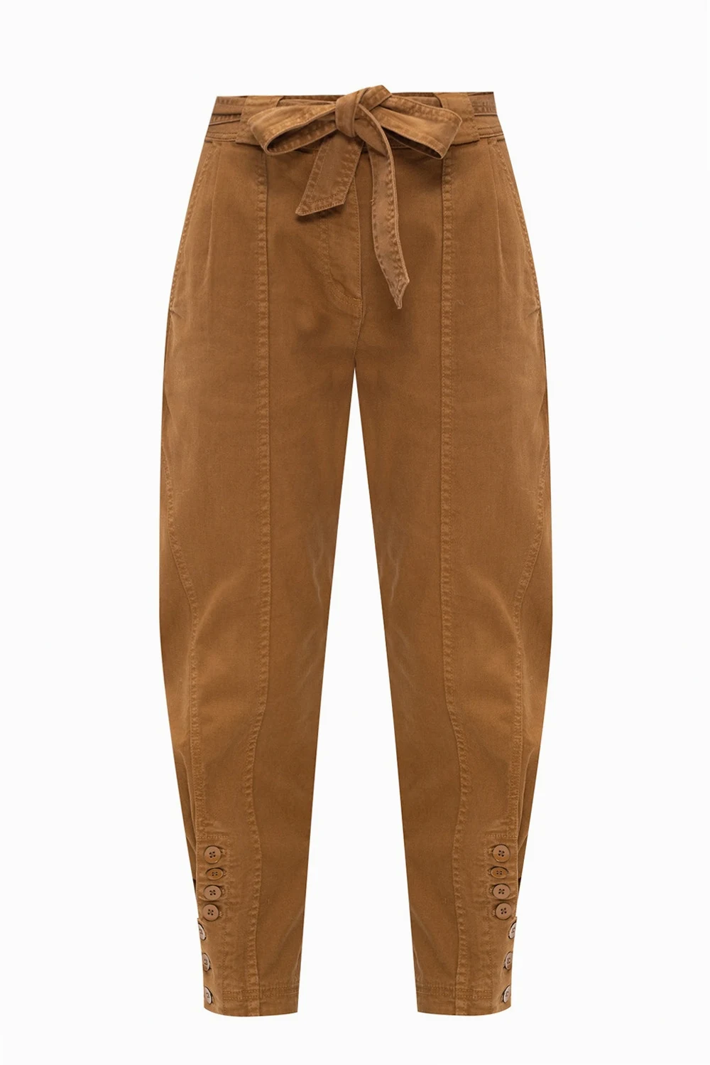 beige ‘Carmen’ high-waisted trousers