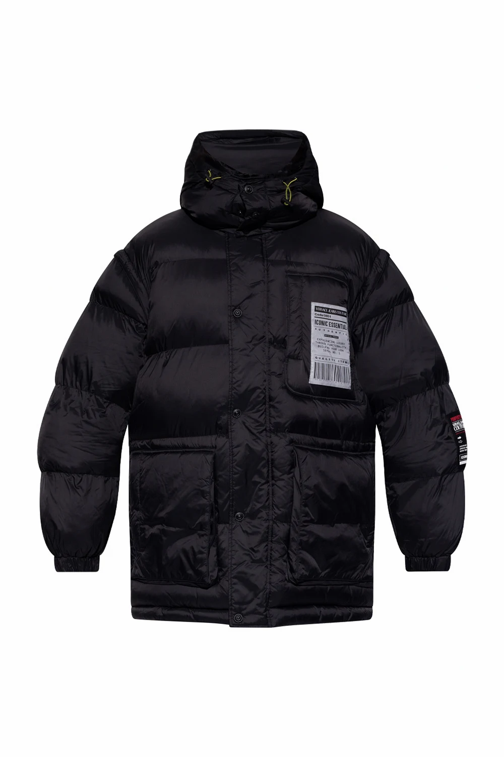 BLACK Padded jacket with logo
