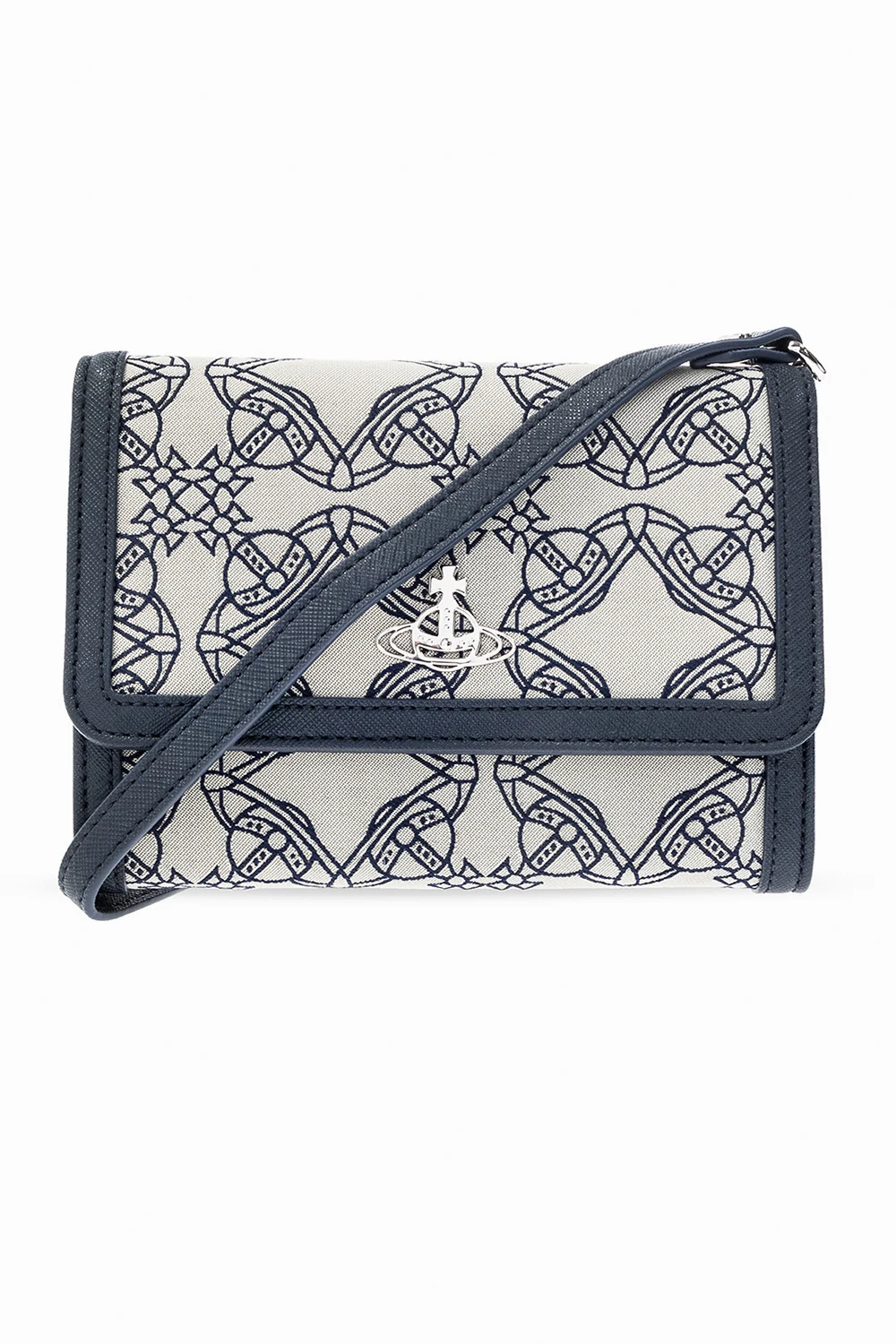 NAVY BLUE ‘Logo’ strapped wallet