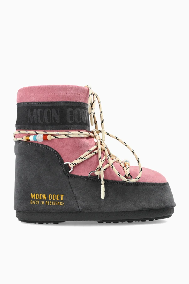 RÓŻOWY Śniegowce `X Gir Icon Low Suede Beads`