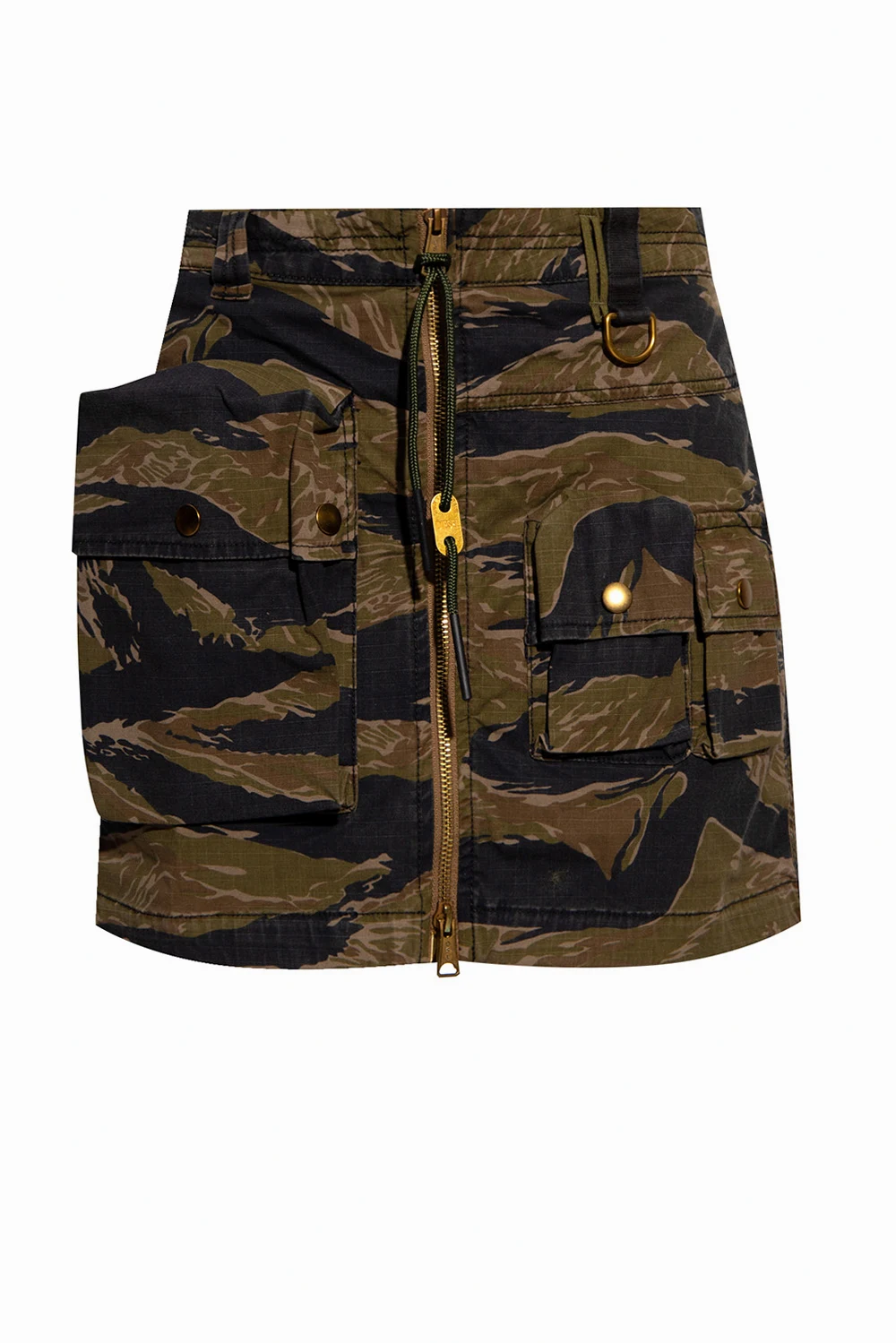 GREEN Camo print skirt