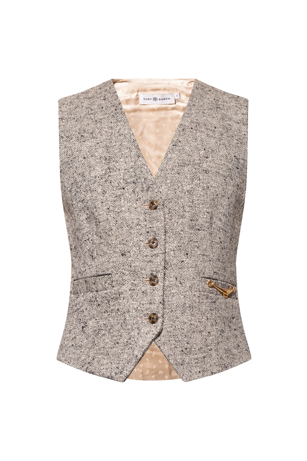 GREY Vest with silk back