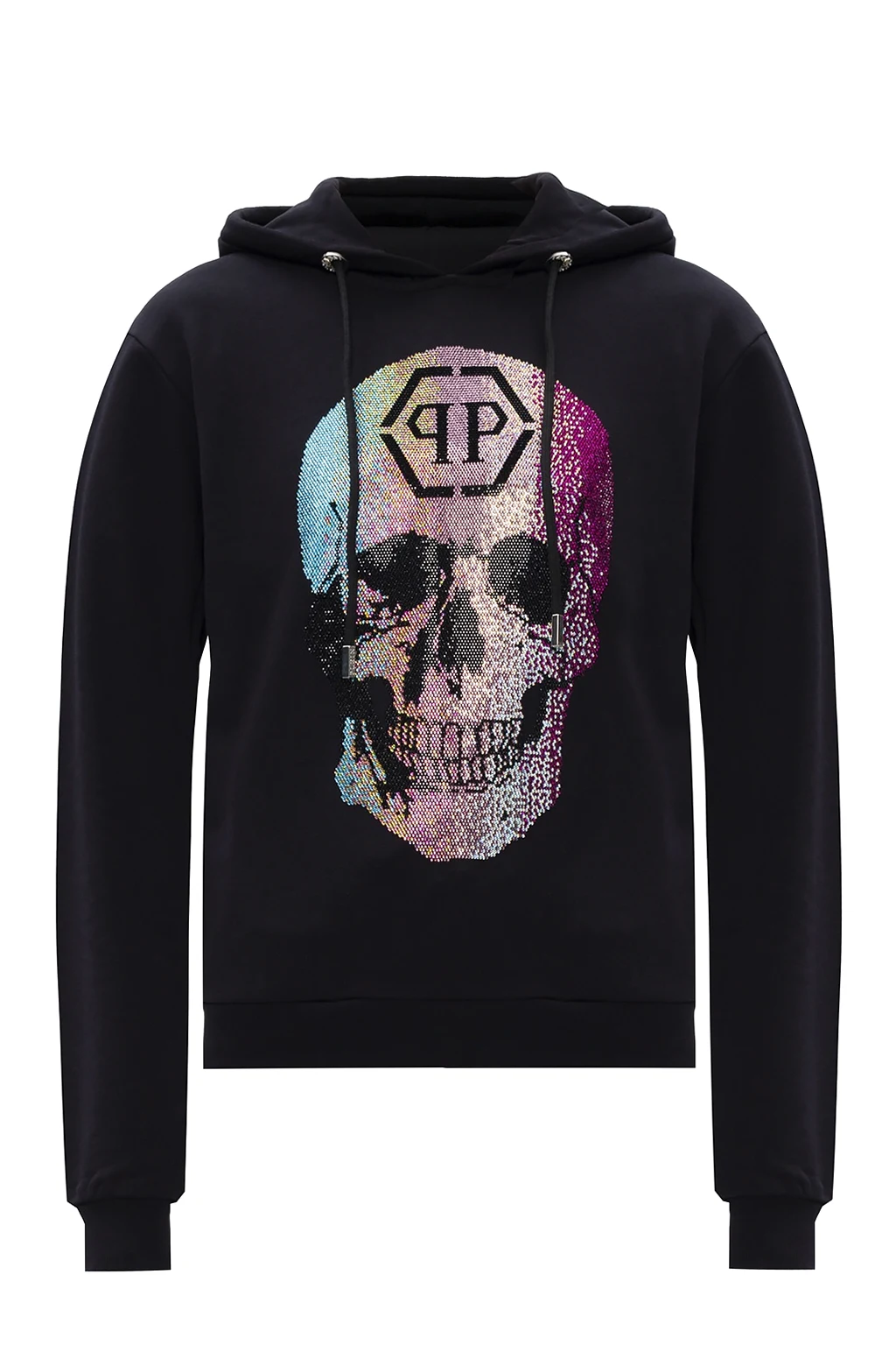 BLACK Skull motif hoodie
