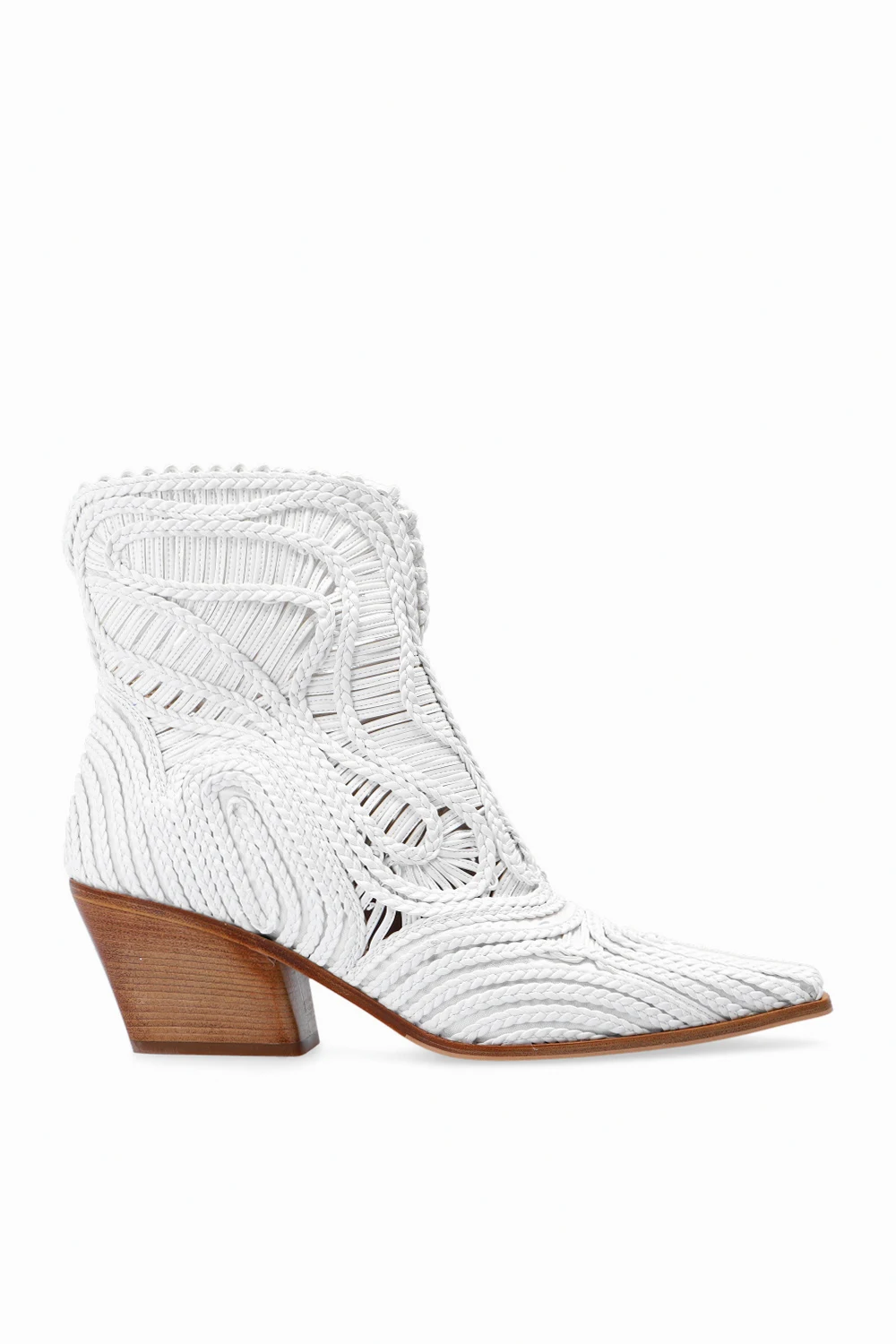 WHITE ‘Charlize’ heeled ankle boots