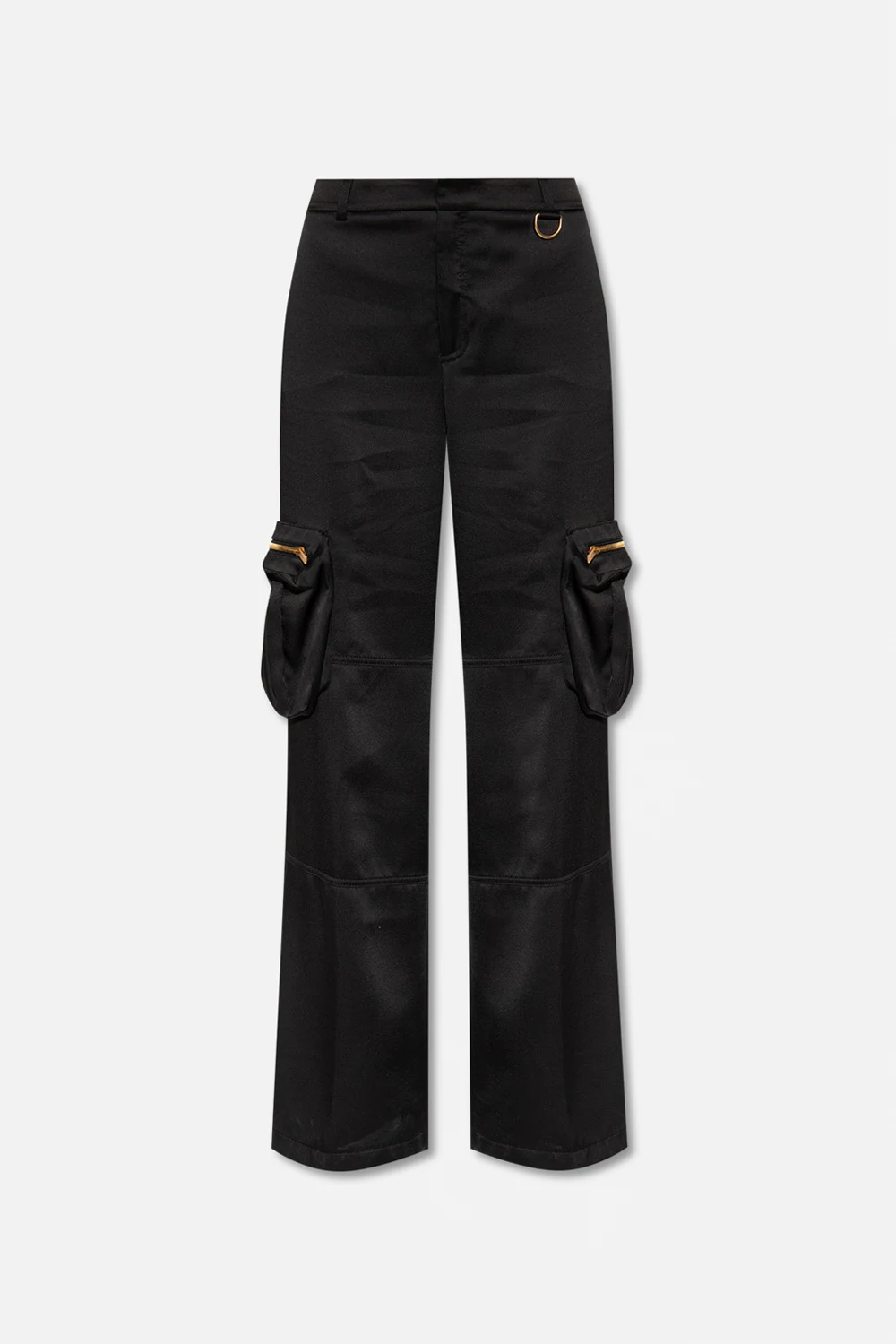 Satin cargo trousers