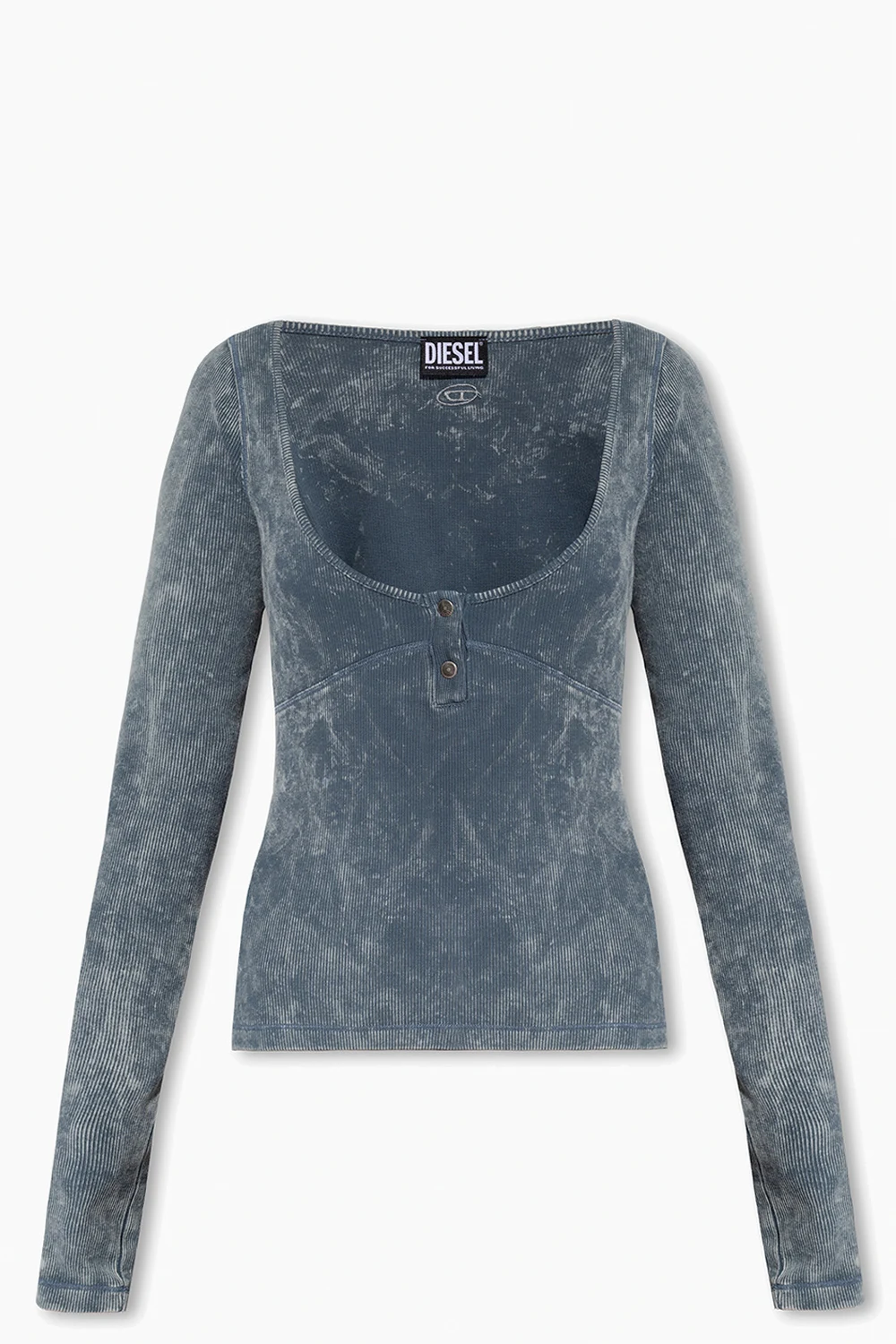 BLUE ‘T-ANALIE’ ribbed top