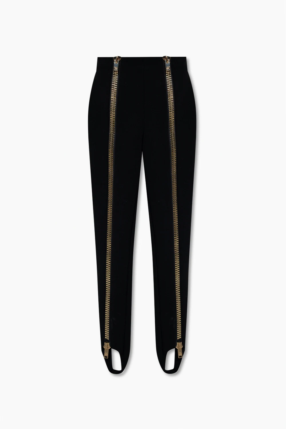 BLACK Trousers with decorative zippers