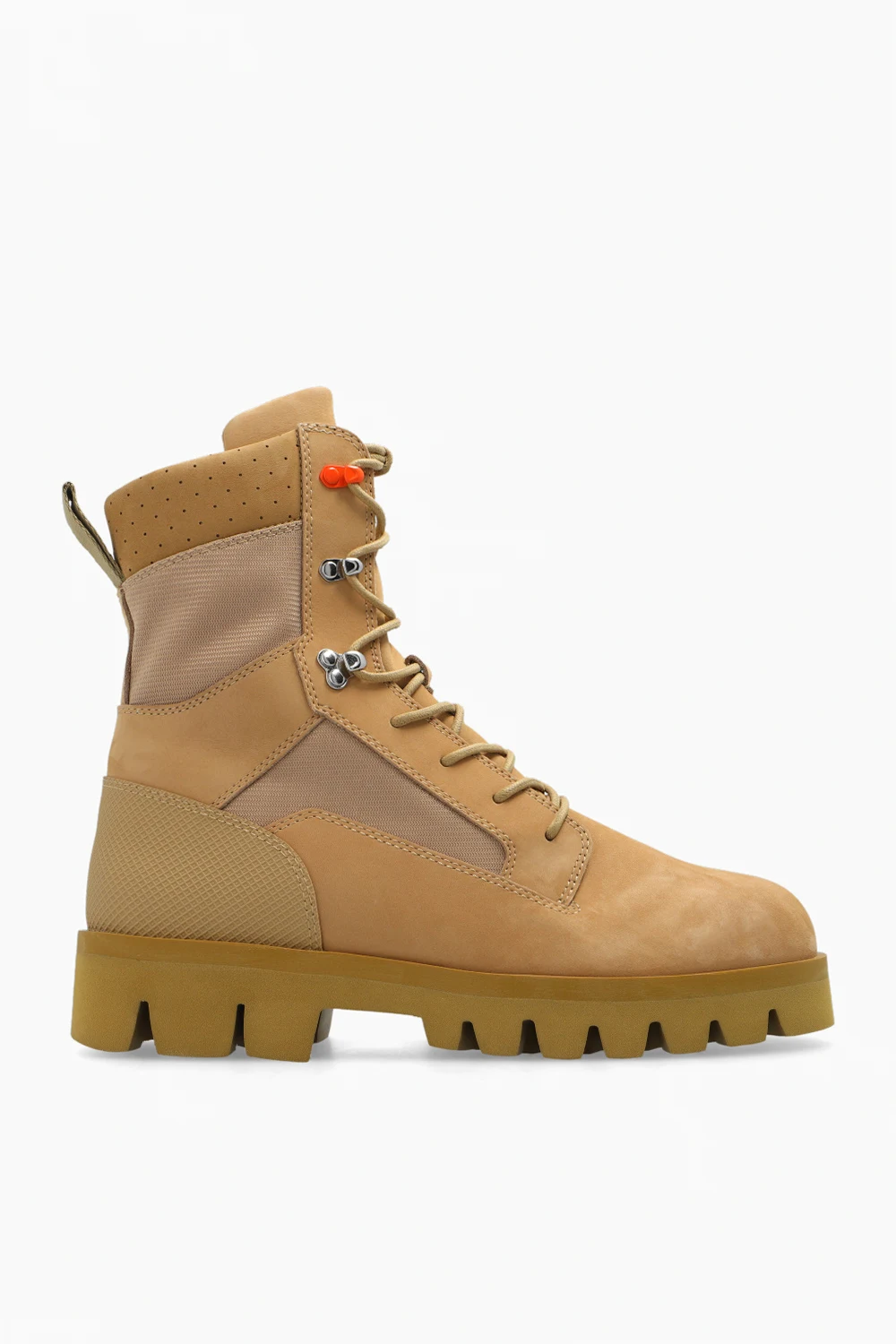 beige Lace-up ankle boots