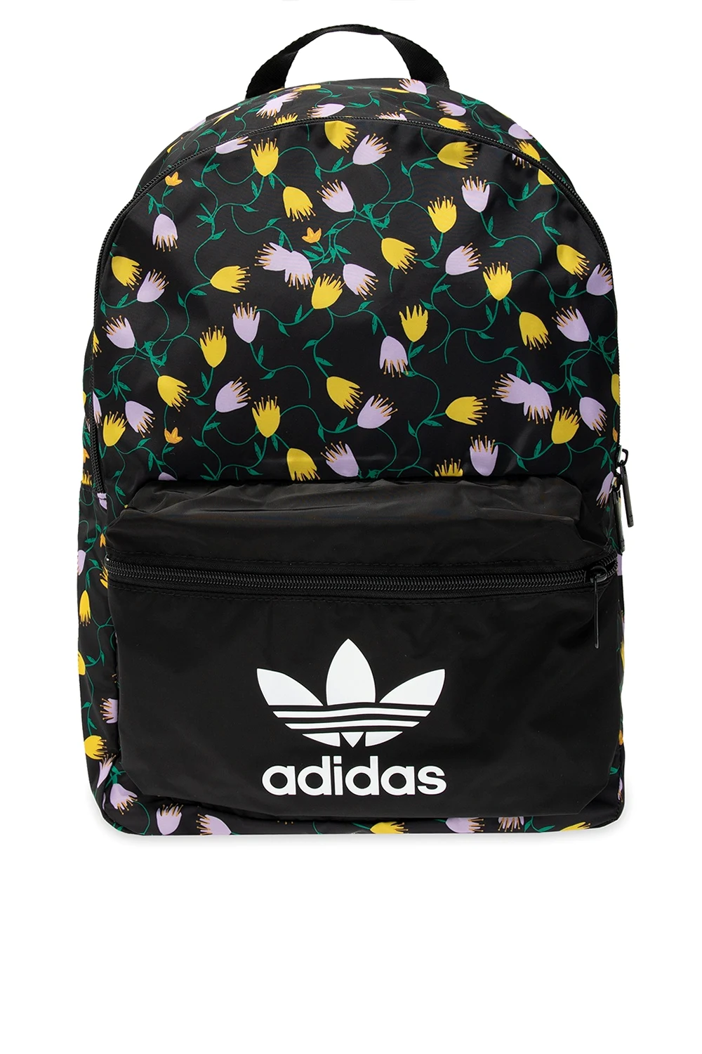 Patterned backpack with logo