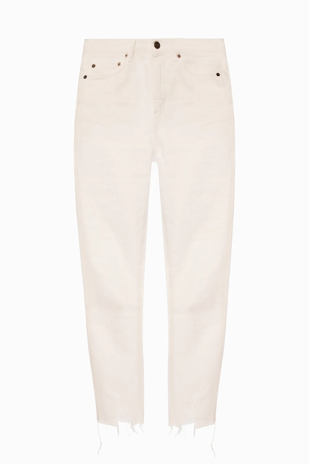High-waisted jeans
