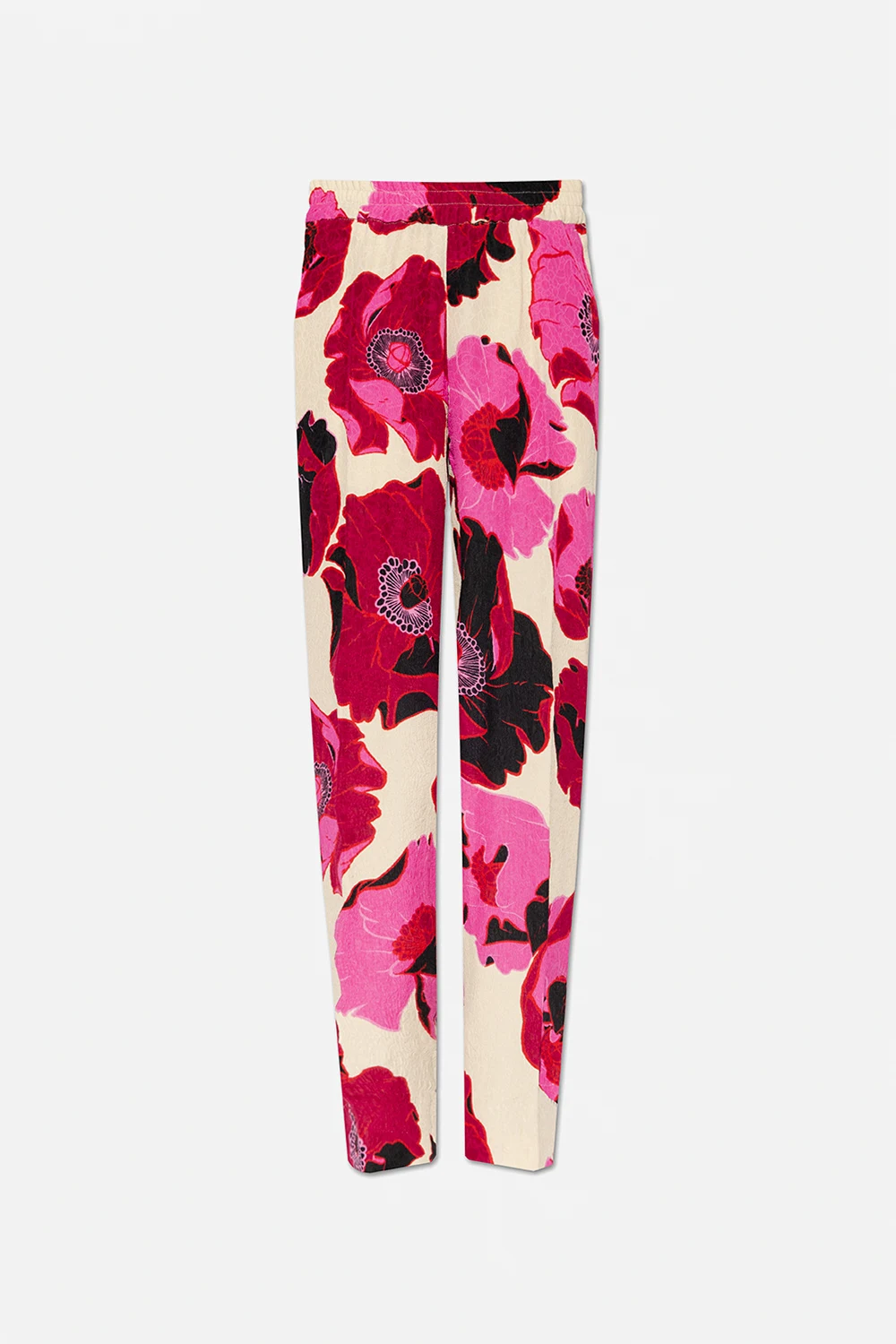 Trousers with floral motif