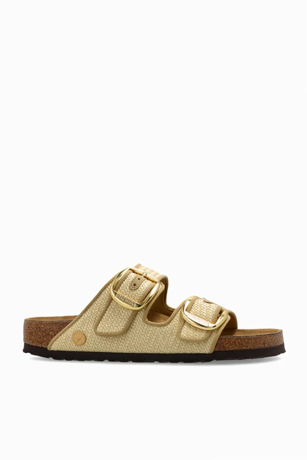 beżowy Klapki ‘Arizona Big Buckle Raffia’