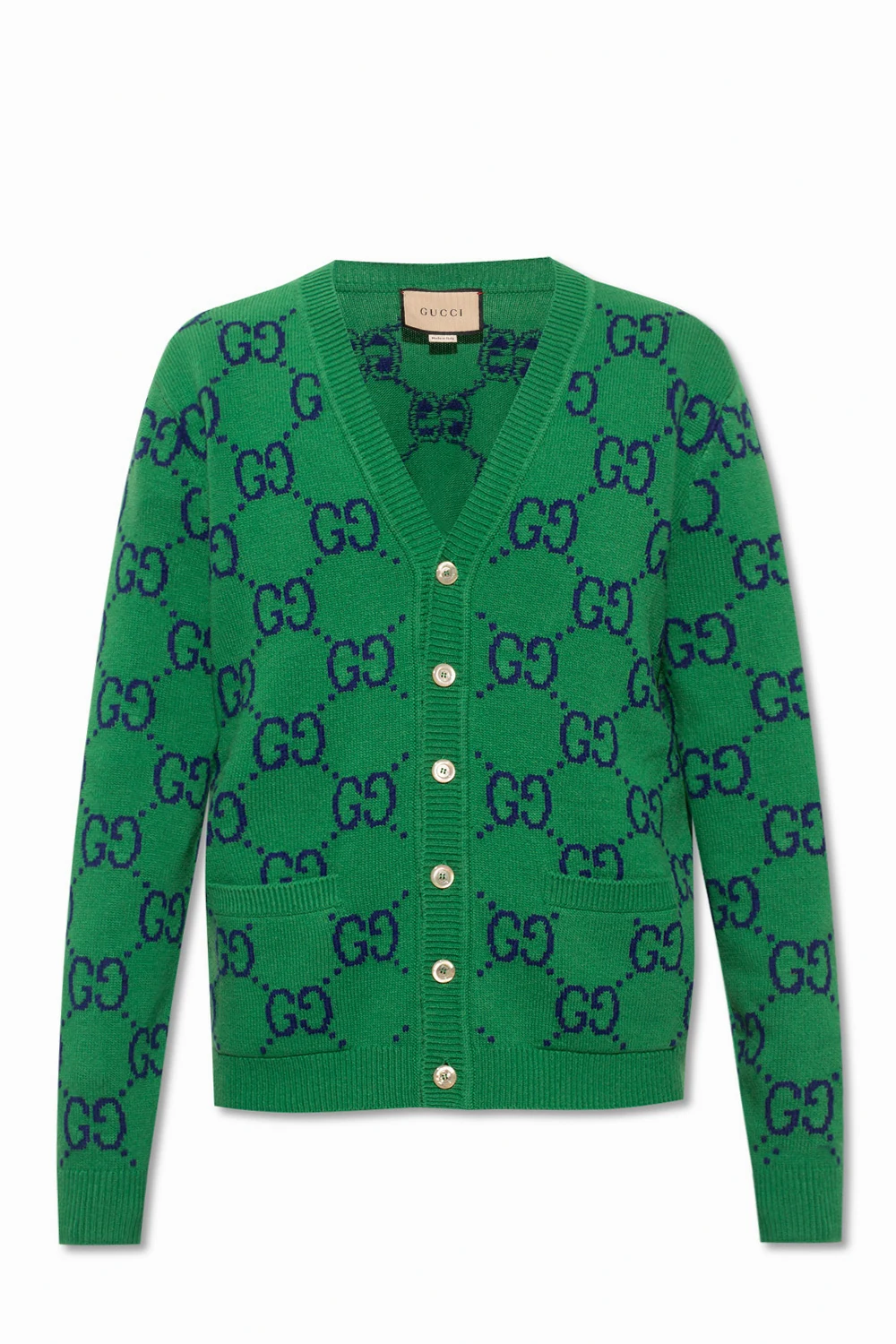 GREEN Cardigan with ‘GG’ monogram