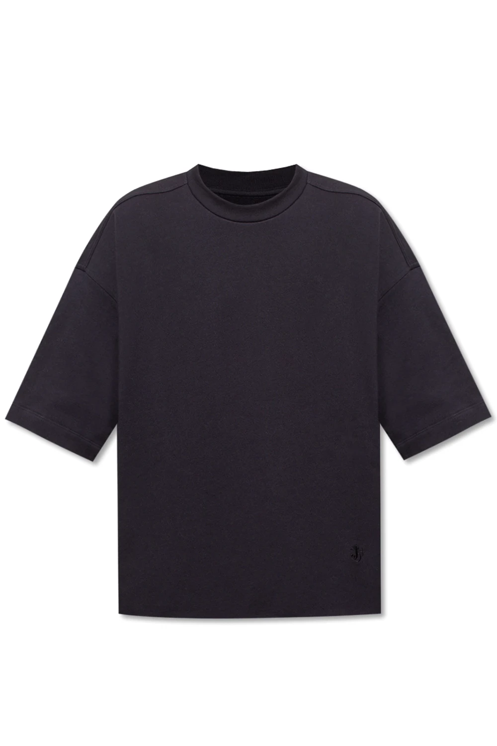 NAVY BLUE Cotton T-shirt with logo