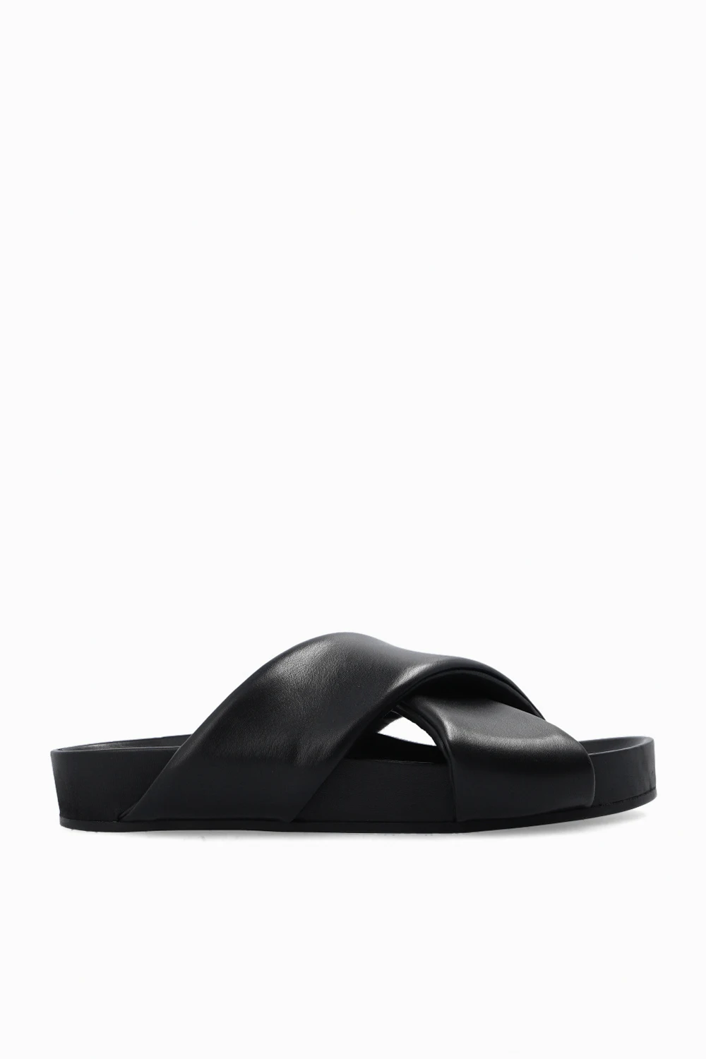 Leather slides