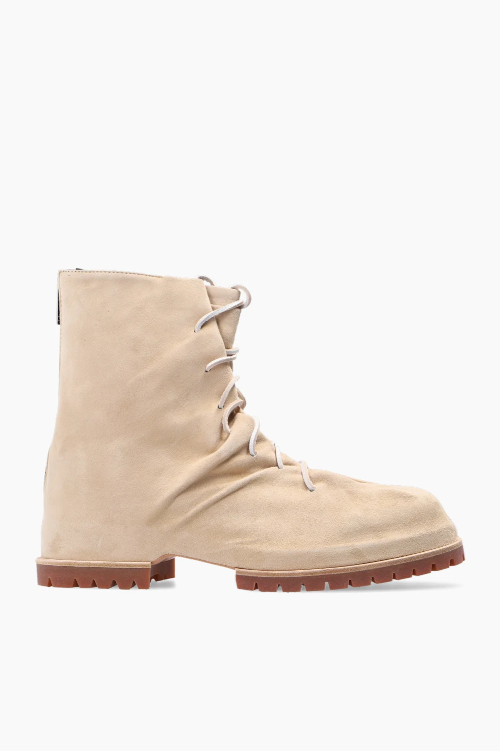 beige Suede ankle boots