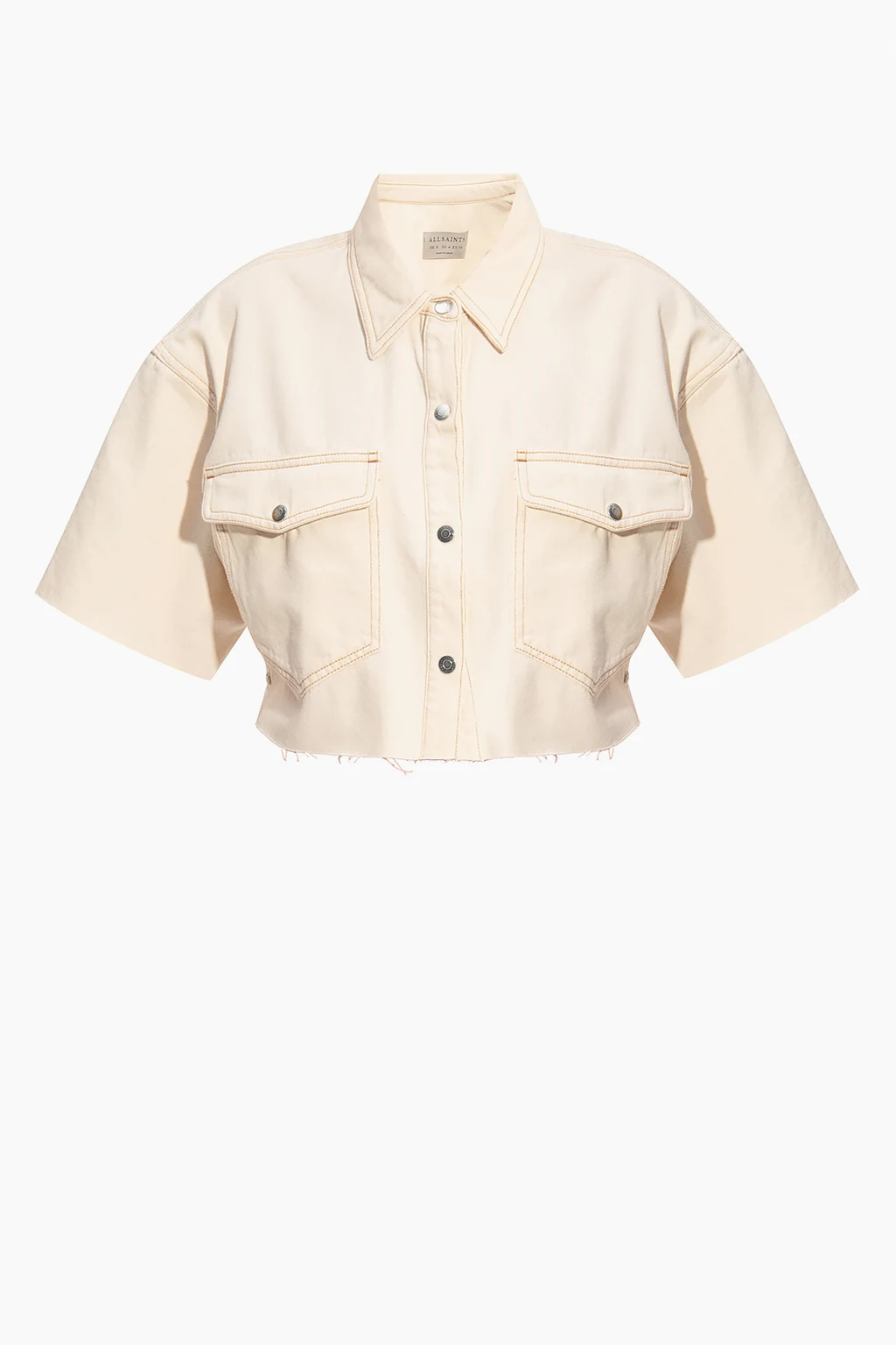 cream ‘Patty’ shirt with short sleeves