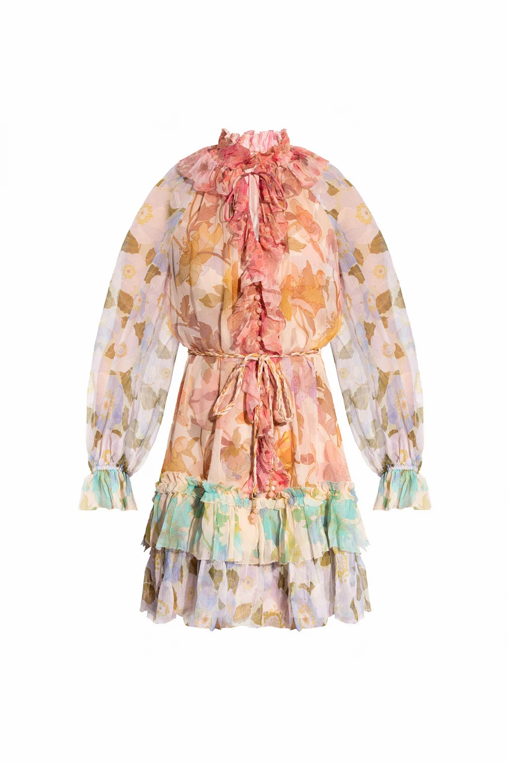 Floral-motif dress