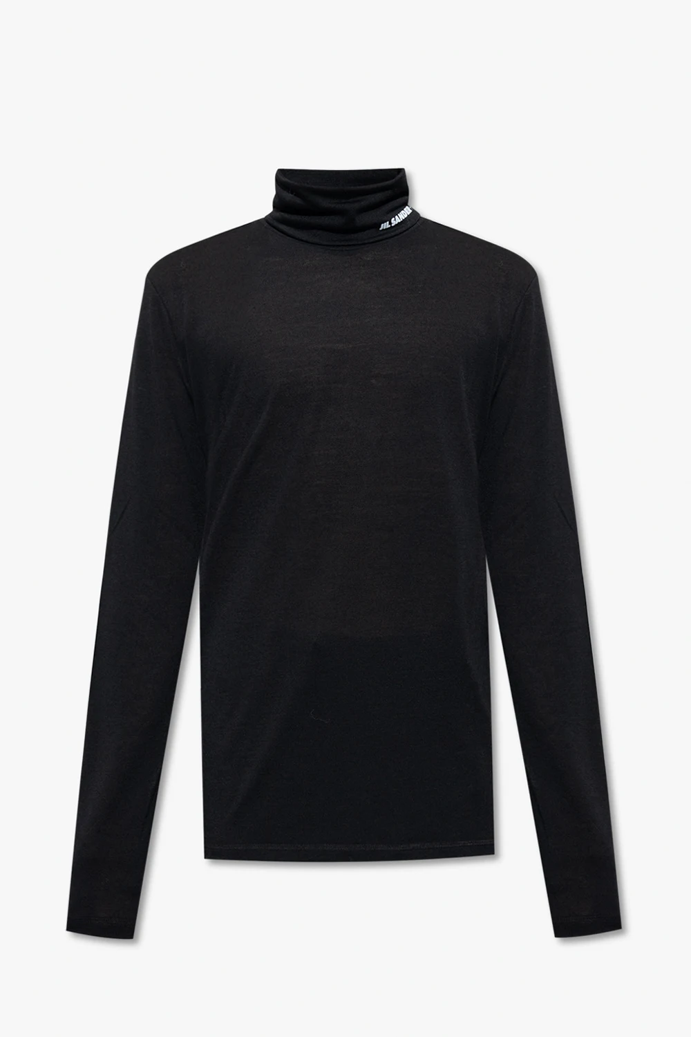 BLACK Turtleneck sweater with logo