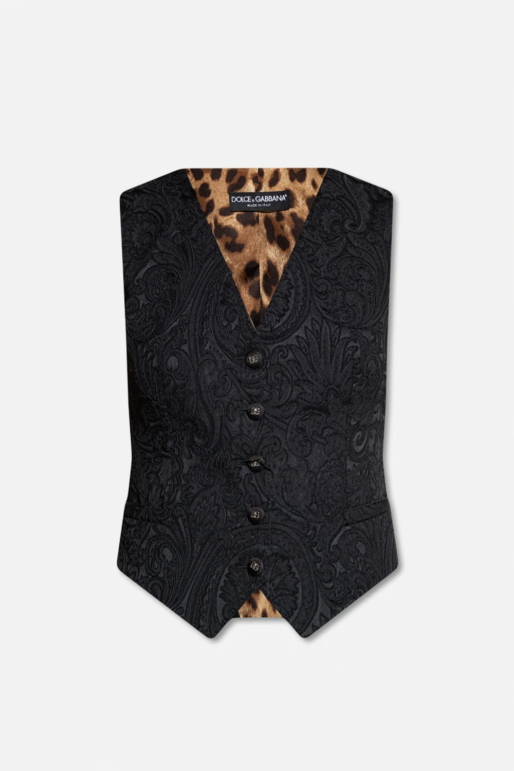 BLACK Patterned vest