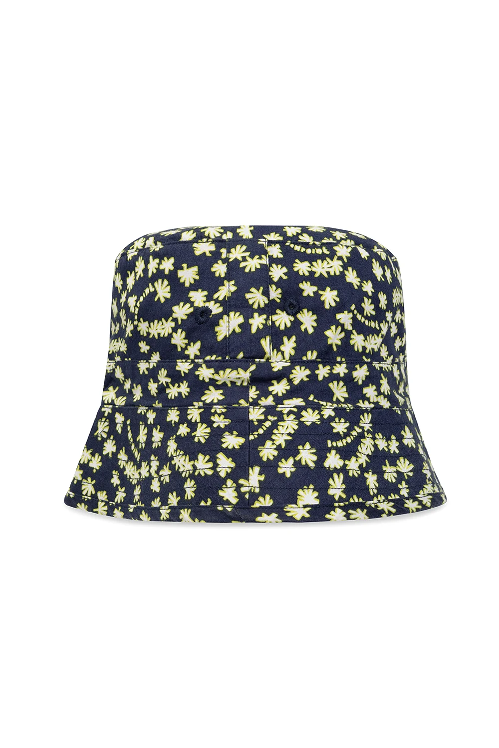 NAVY BLUE Bucket hat with floral motif