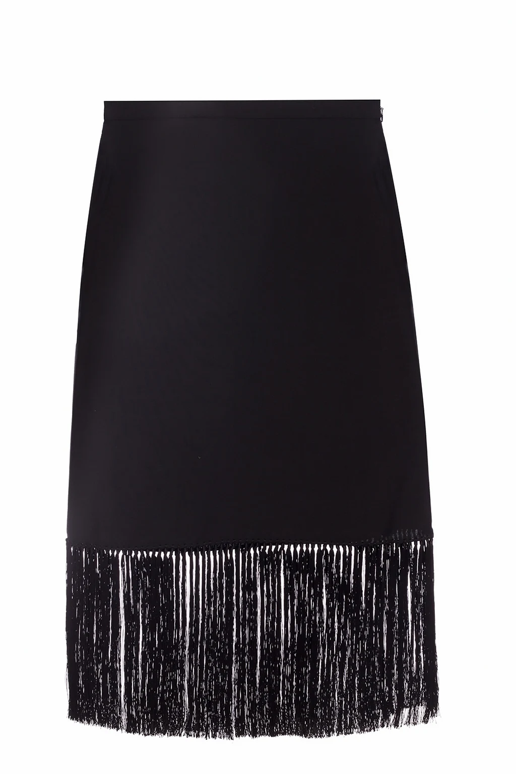 BLACK Fringed skirt