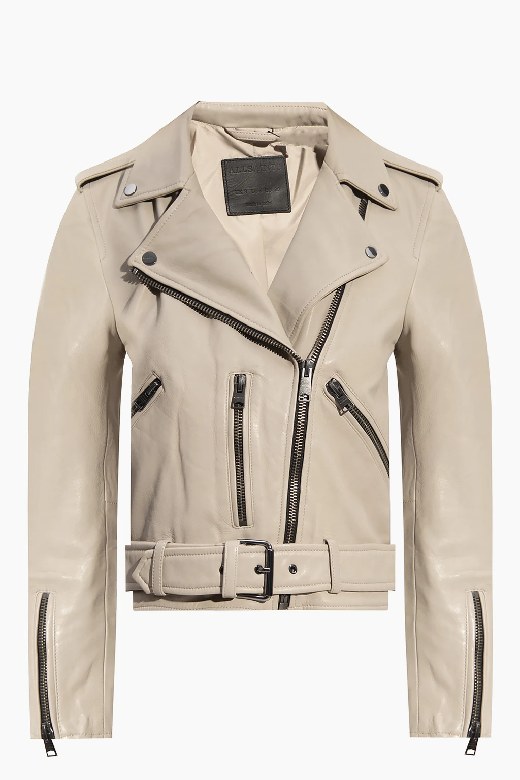 GREY ‘Balfern’ leather biker jacket