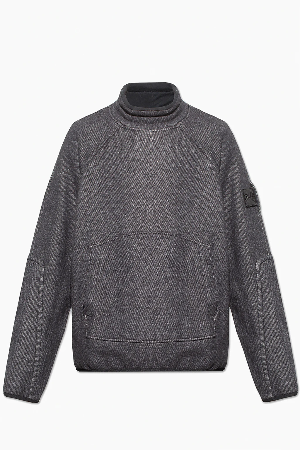 Sweatshirt with standing collar
