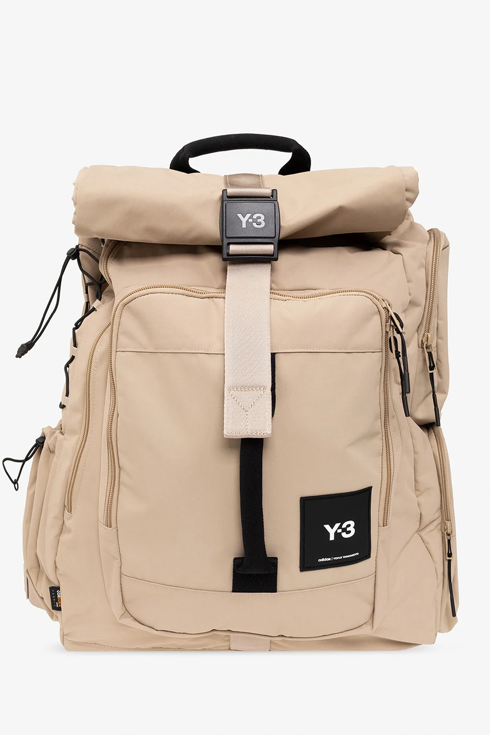 beige Backpack with logo