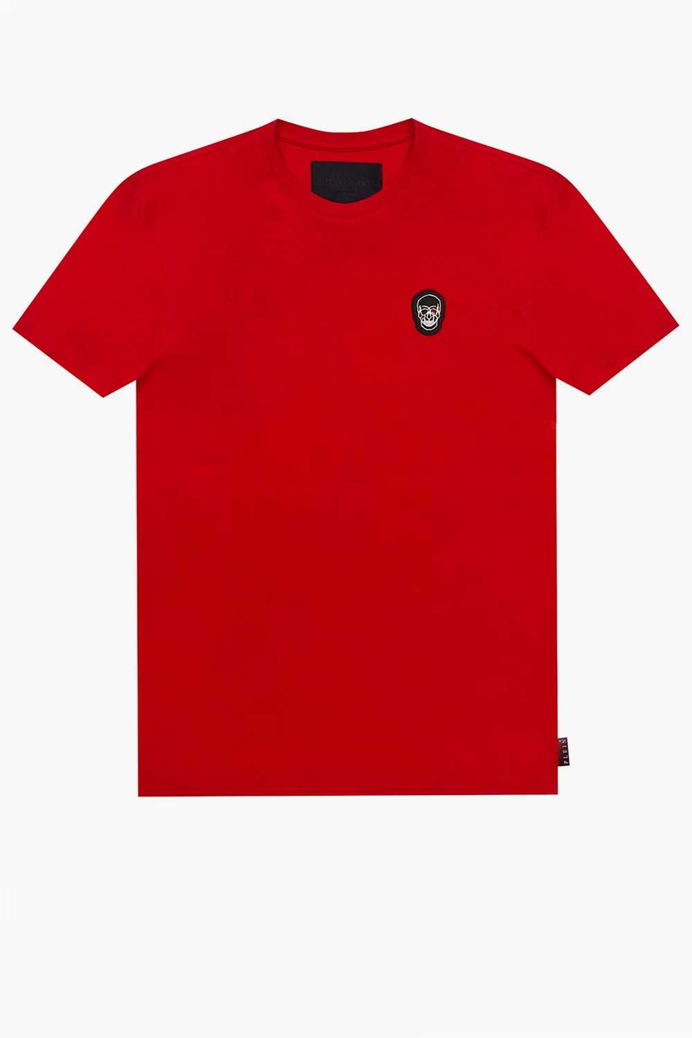 RED Skull motif T-shirt