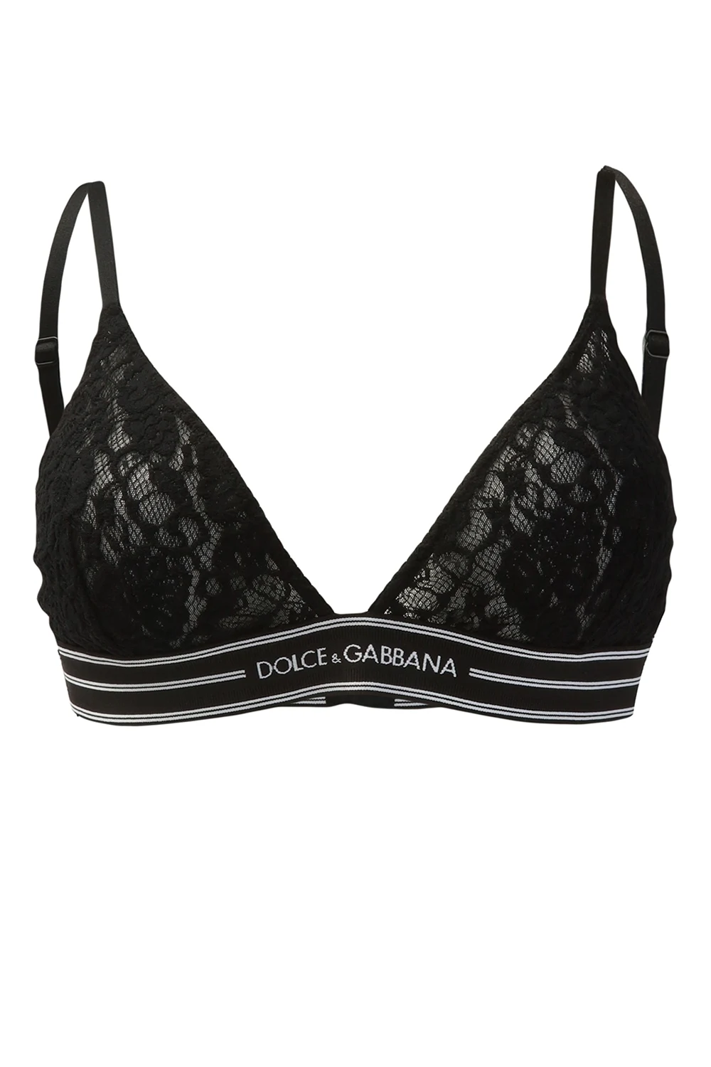 Lace bra with logo