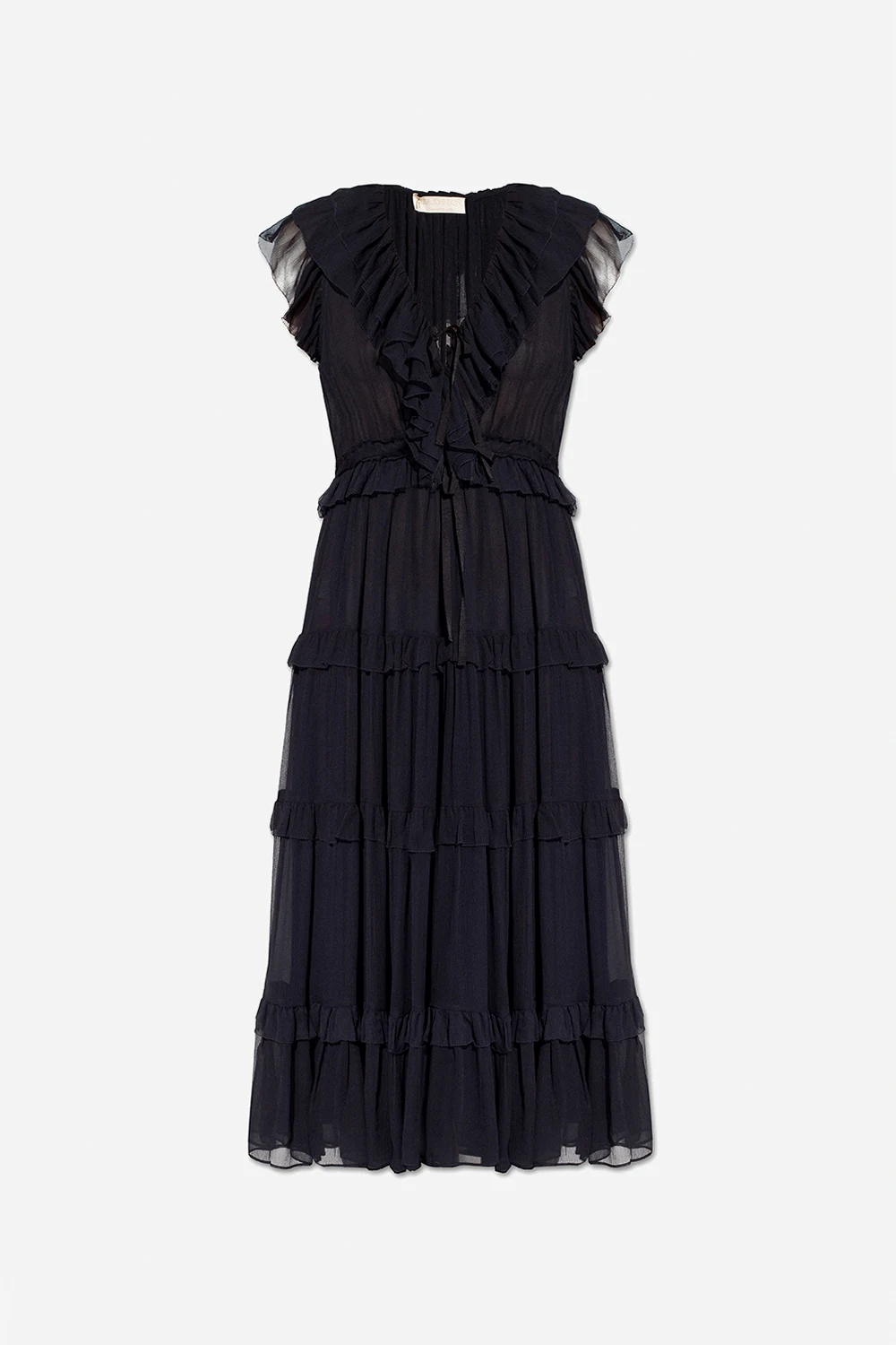 NAVY BLUE ‘Arisa’ silk dress