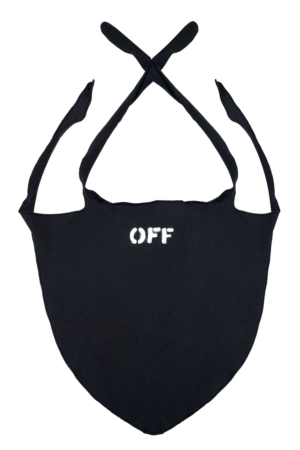 BLACK Tied face mask with logo