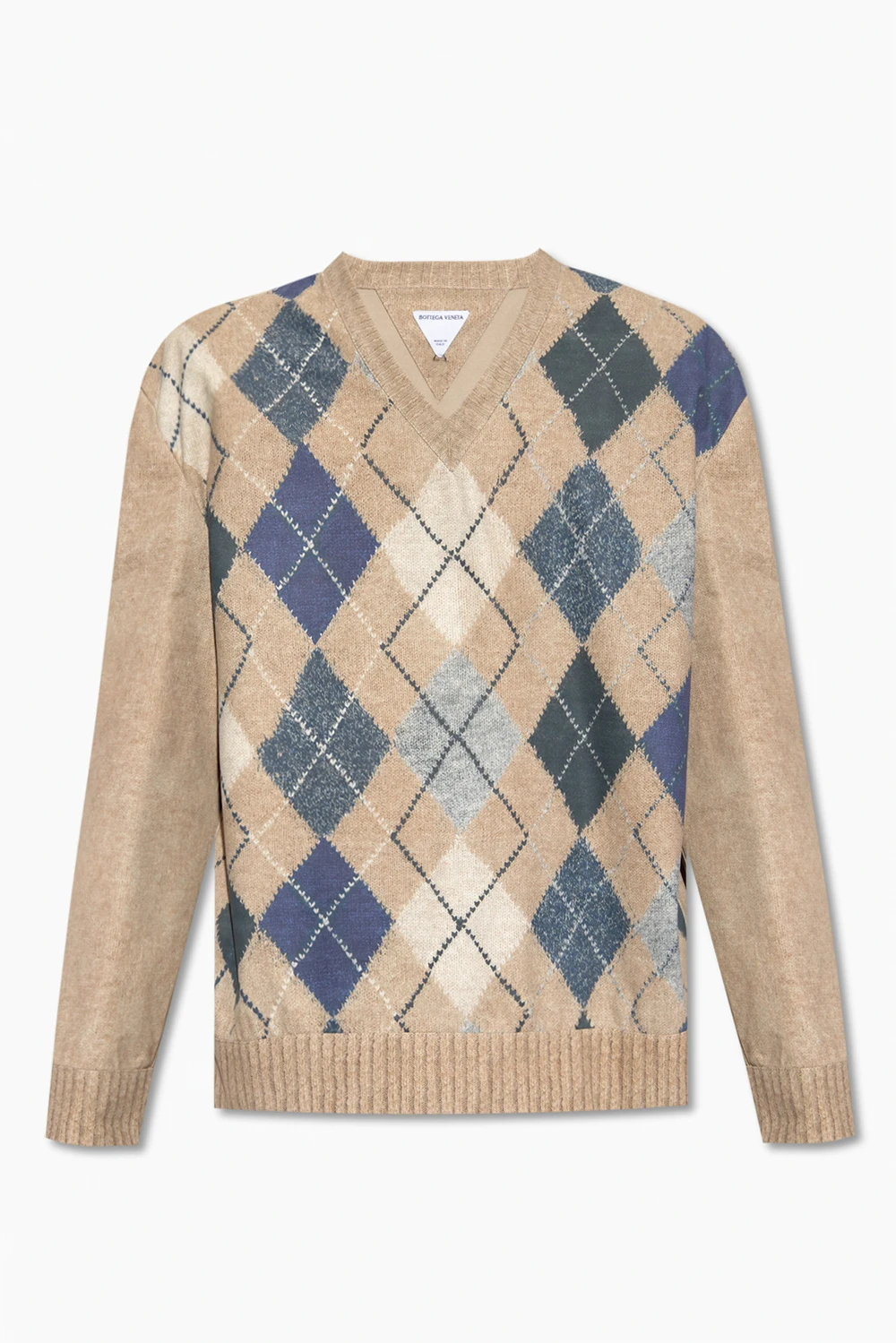 beige Leather sweater
