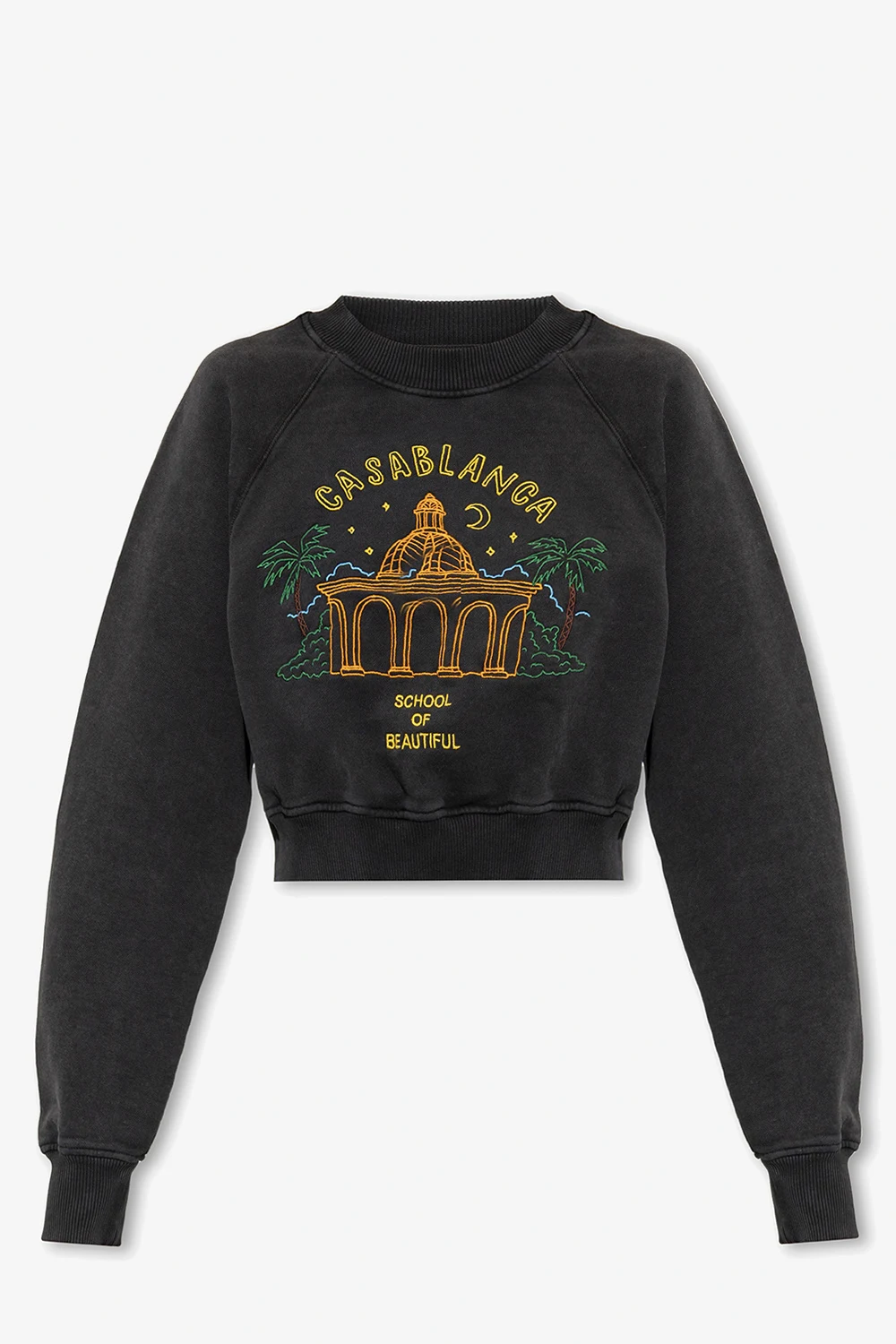 Cropped hoodie with logo