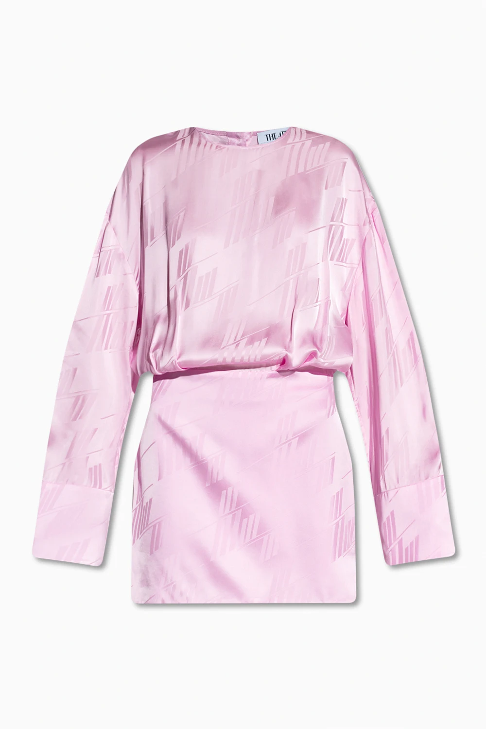 Monogrammed satin dress