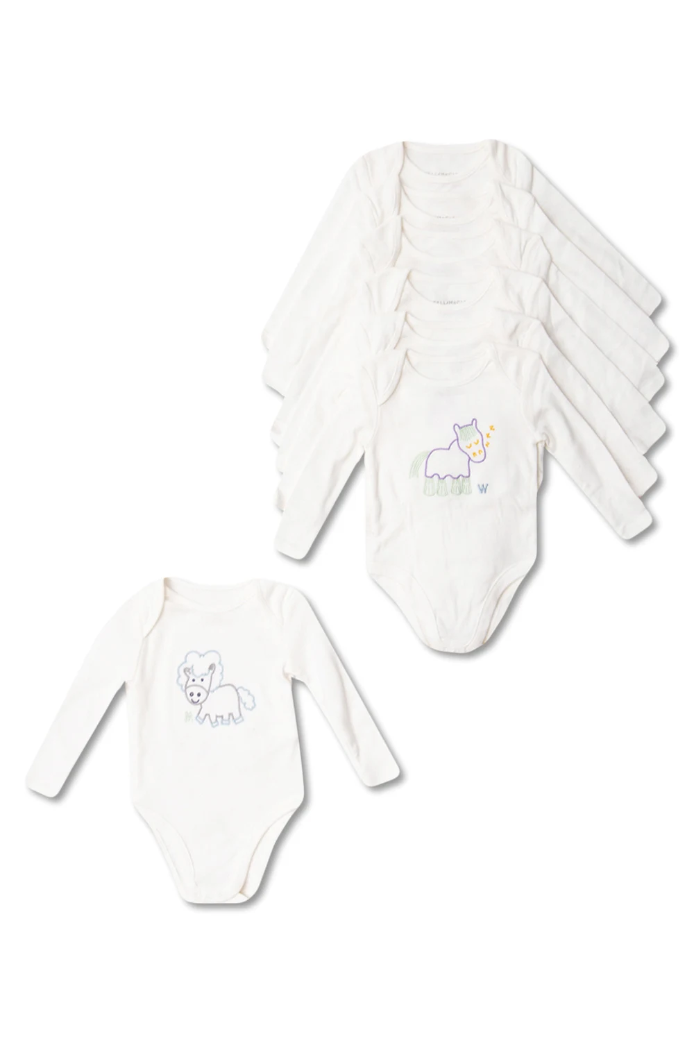 WHITE Bodysuit seven-pack