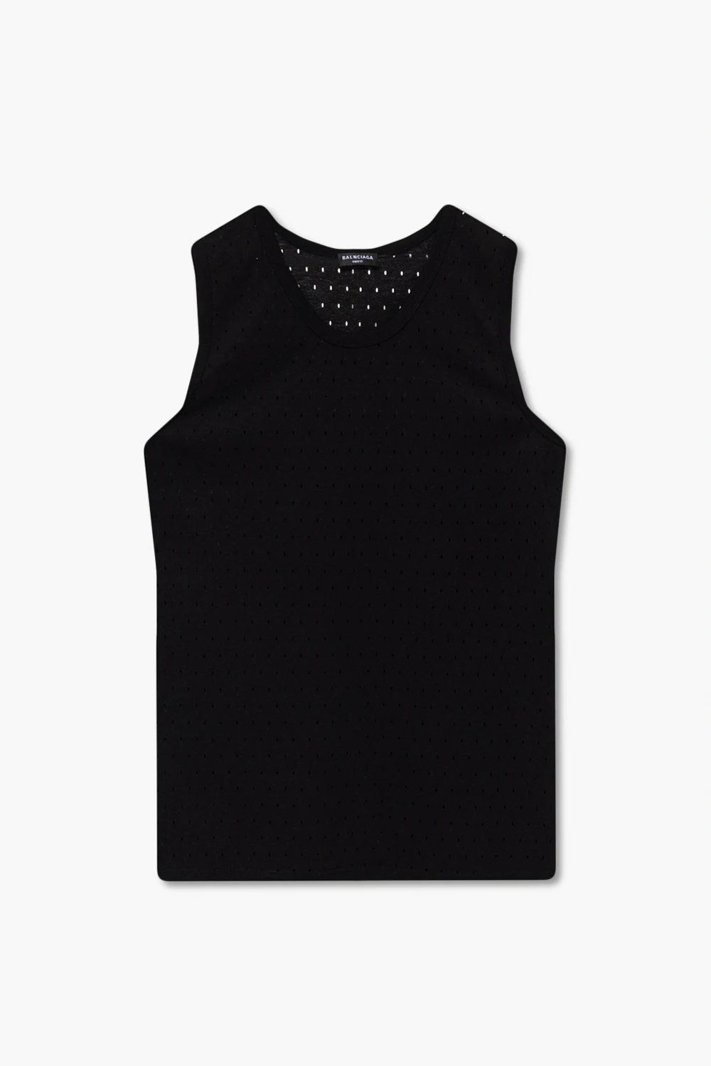 Perforowany t-shirt bez rękawów