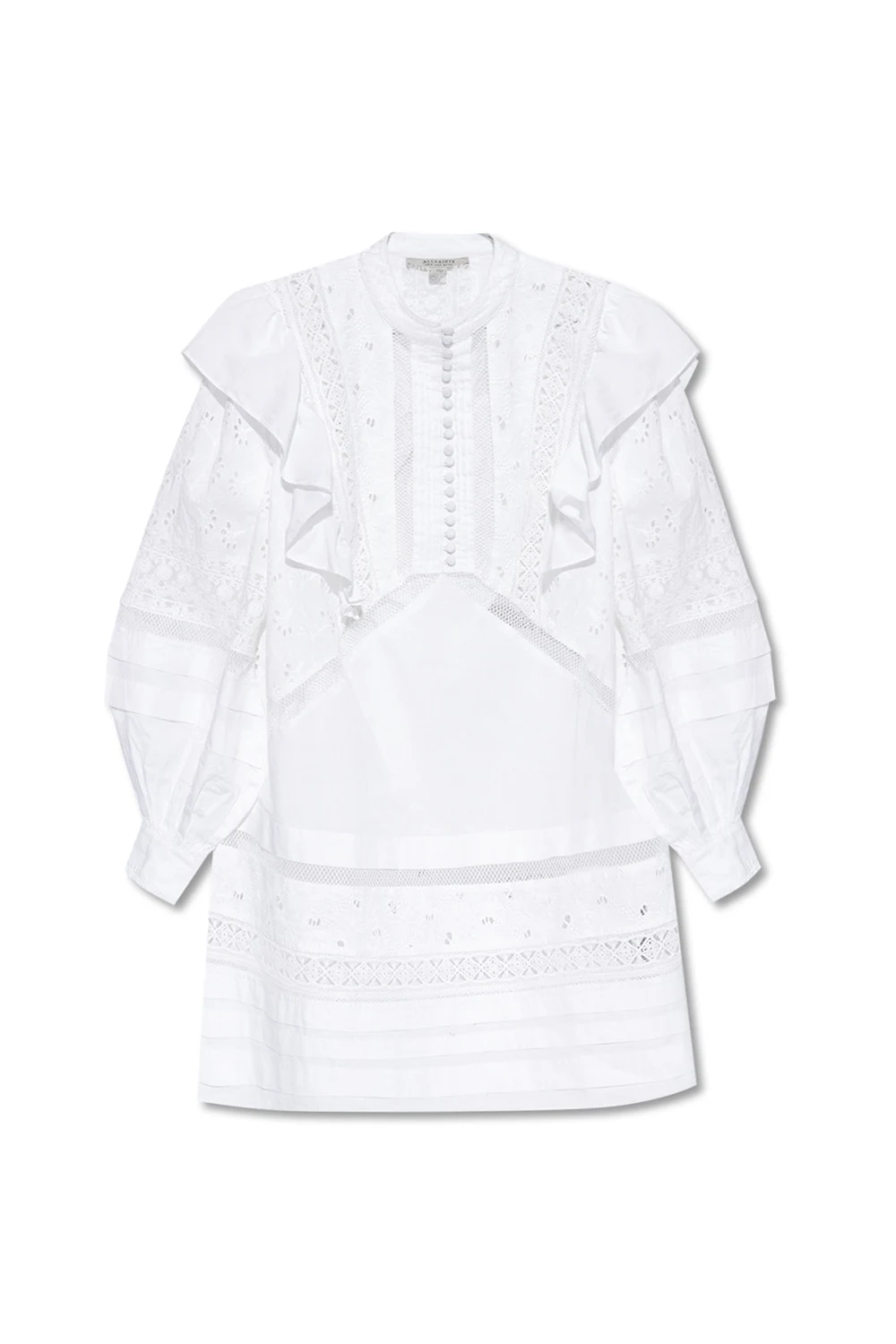 WHITE ‘Prim’ dress with decorative trims