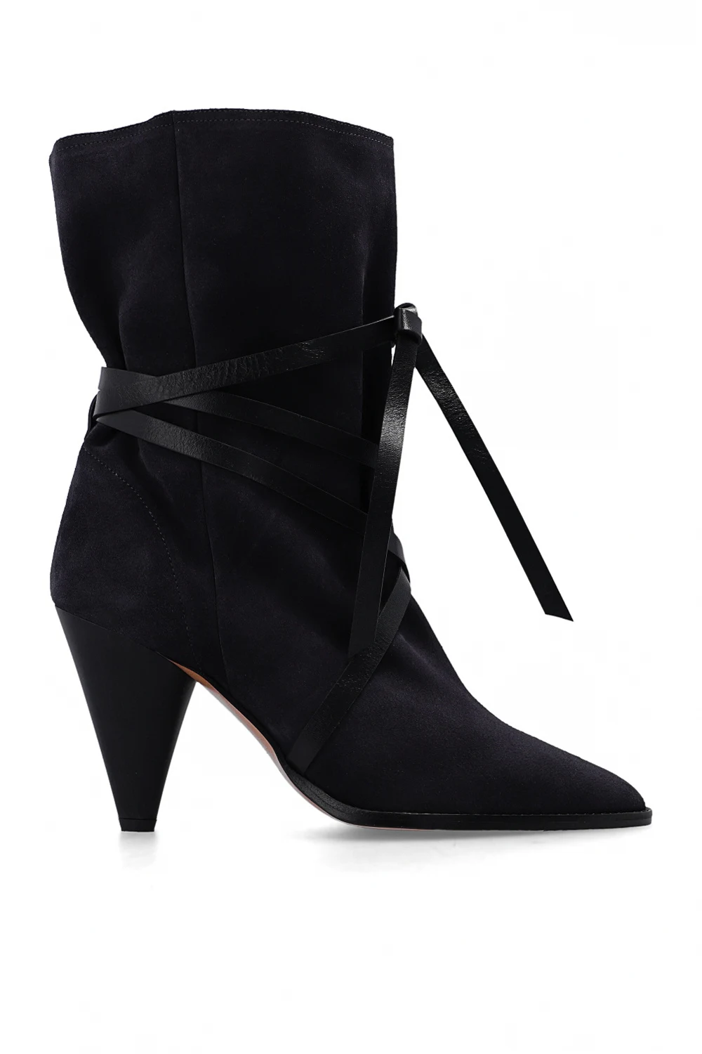 ‘Lidly’ suede heeled ankle boots