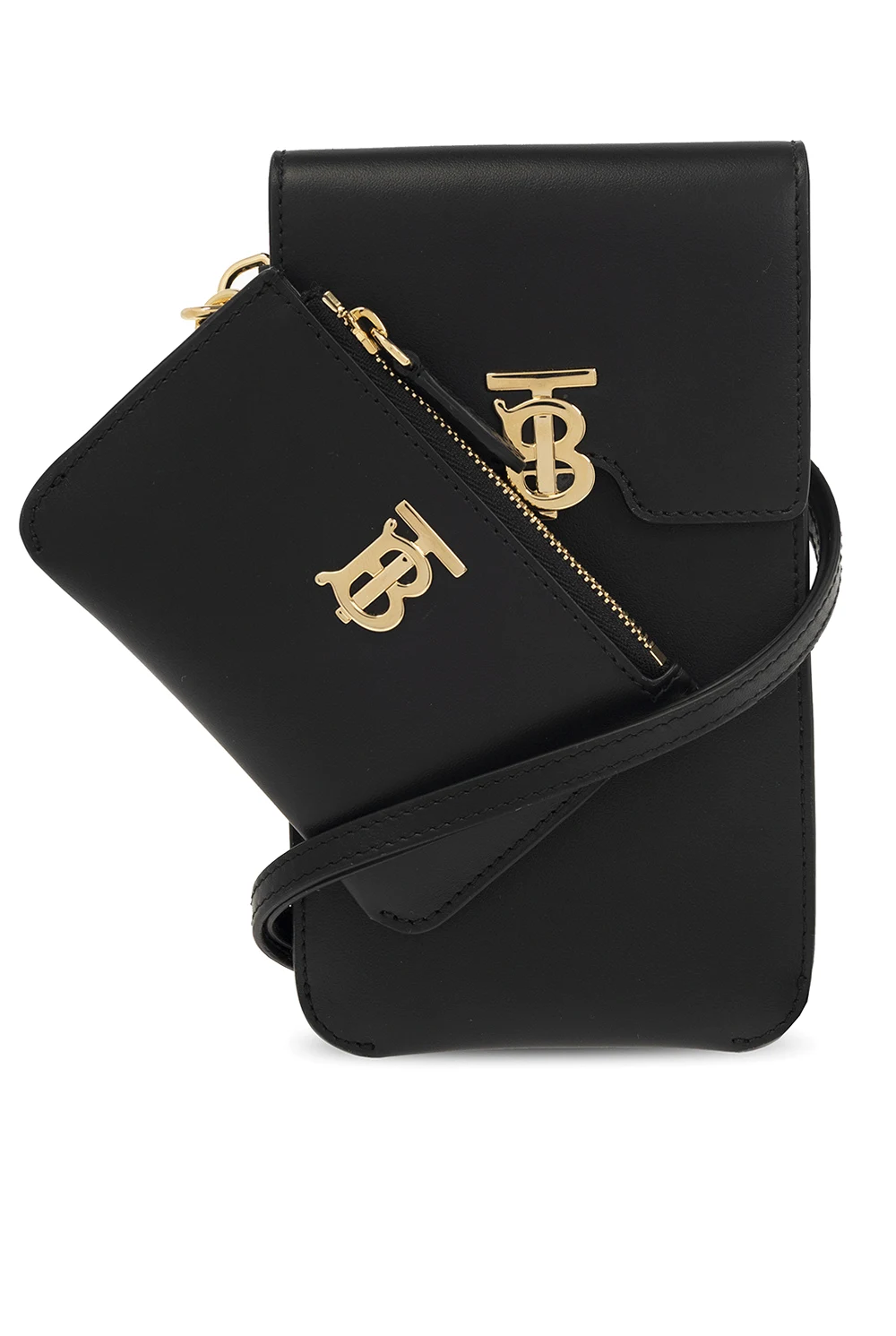 BLACK Phone holder and pouch with strap