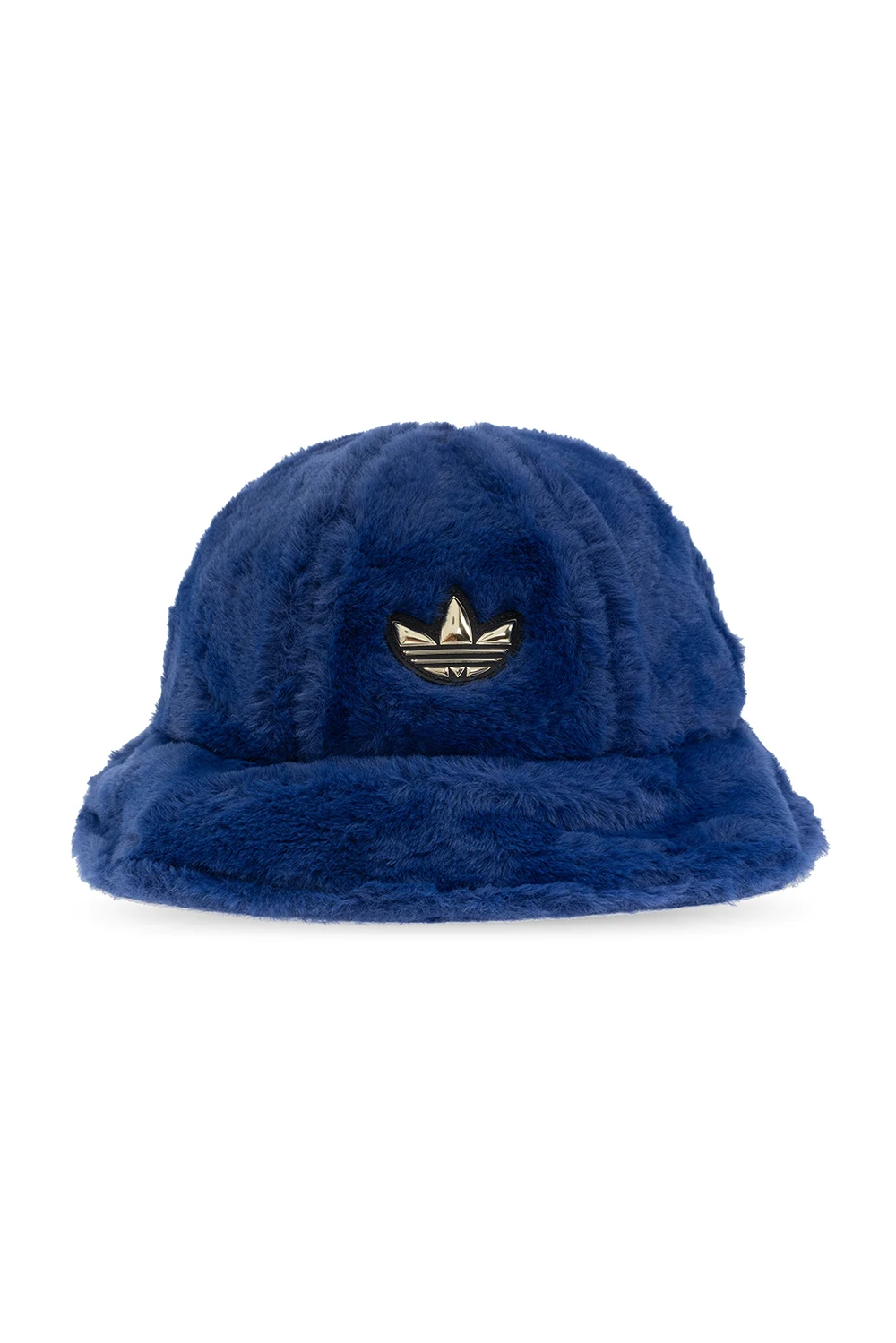 NAVY BLUE Fur hat with logo