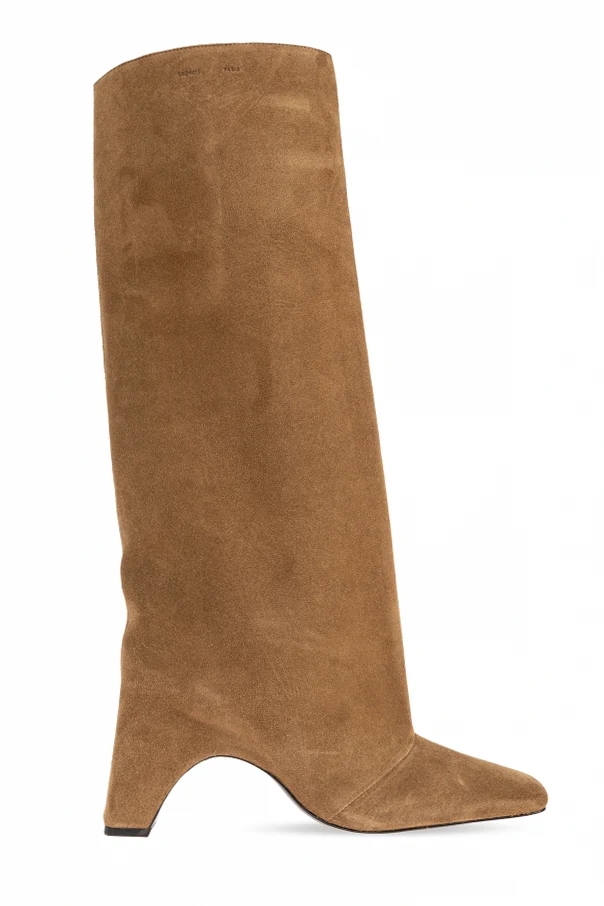 BRAUN Wildleder-Stiefel mit Absatz