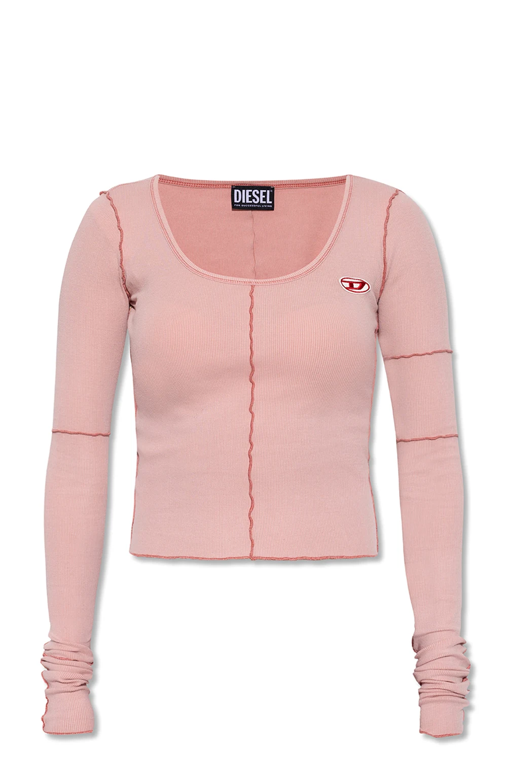 PINK 'T-Ribby' top