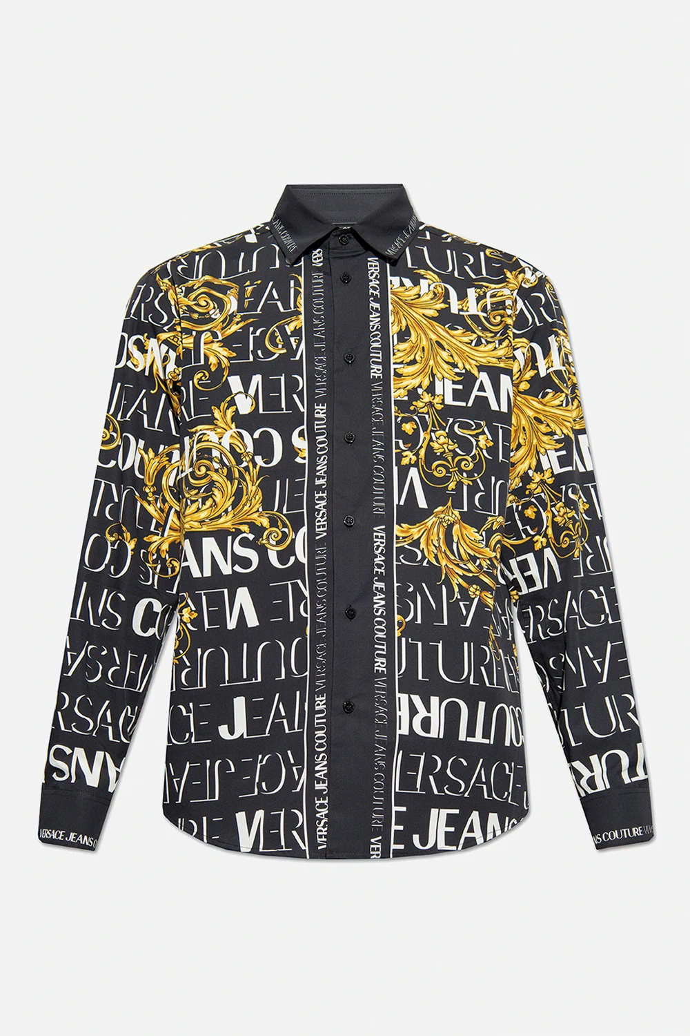 BLACK Shirt with Baroque print