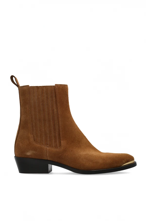 BROWN "Heeled ankle boots 'Delano'"