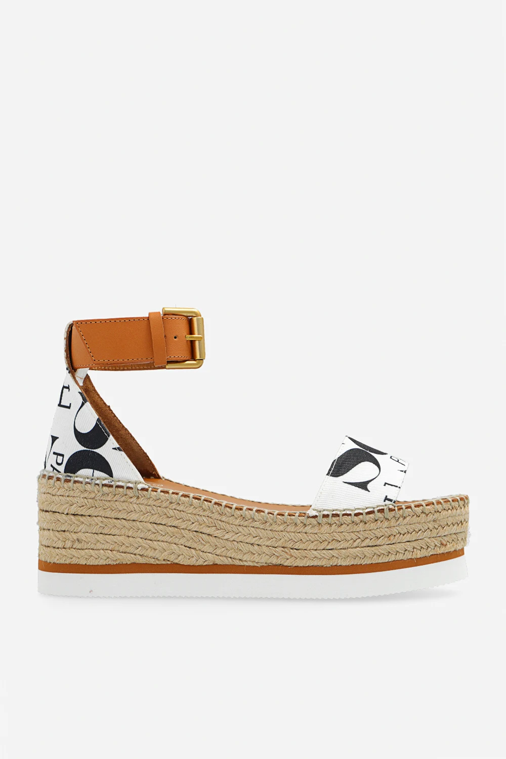 Wedge shoes with logo