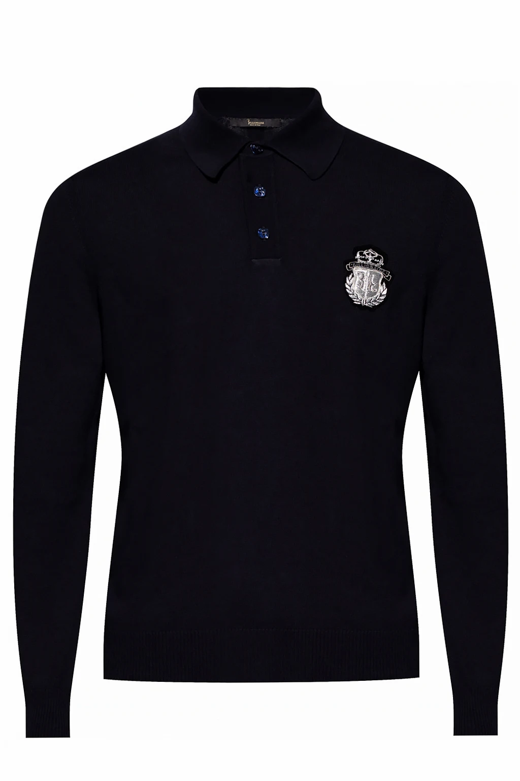 NAVY BLUE Long-sleeved polo shirt